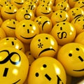 Yellow emoticons Royalty Free Stock Photo