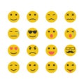 Yellow emotion icons Royalty Free Stock Photo