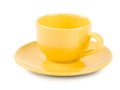 Yellow empty cup