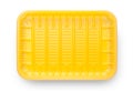 yellow empty food tray