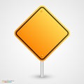 Yellow empty road sign Royalty Free Stock Photo