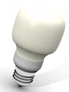 Yellow energy saver light bulb Royalty Free Stock Photo