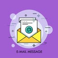 Concept of e-mail message, electronic messaging, inbox email letter.