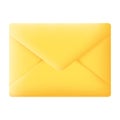 Yellow Envelope Message Mail Isolated Royalty Free Stock Photo