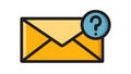 Yellow Envelope Question Mark, Pending Information Request, vector design Generative AI Royalty Free Stock Photo