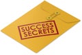 Yellow envelope with success secrets word