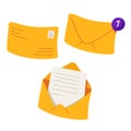 Yellow envelopes Royalty Free Stock Photo