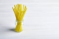 Yellow environmentally friendly straws biodegradable paper