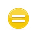 Yellow Equal Symbol Button Glossy Style Concept Mathematics Equality Math Equation Illustration Royalty Free Stock Photo