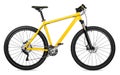 Yellow 29er mountain bike Royalty Free Stock Photo