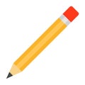 Yellow eraser pencil vector icon flat isolated Royalty Free Stock Photo