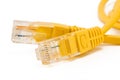Yellow ethernet cable.