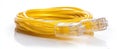 The Yellow Ethernet Cable for Enhanced Network Connectivity and Performance AI generated image Royalty Free Stock Photo
