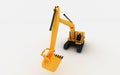 Yellow excavator