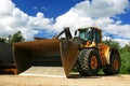 Yellow excavator