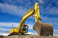 Yellow excavator