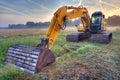 Yellow excavator Royalty Free Stock Photo