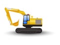 Yellow Excavator Cartoon