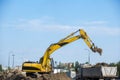 Yellow excavator Royalty Free Stock Photo