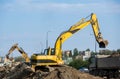 Yellow excavator Royalty Free Stock Photo