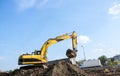 Yellow excavator Royalty Free Stock Photo