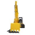 Yellow Excavator Isolated