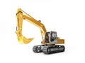 Yellow Excavator Isolated