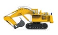 Yellow Excavator Isolated