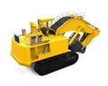 Yellow Excavator Isolated