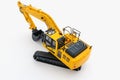 Excavator loader  model on  a white background,Top view Royalty Free Stock Photo