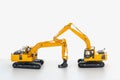 Yellow Excavator loaders model