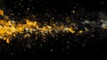 A yellow explosion on a black background, creating a dynamic and vibrant image generative ai