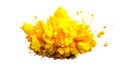 yellow explosion of colored flour