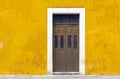 Yellow Facade, Izamal, Yucatan, Mexico Royalty Free Stock Photo