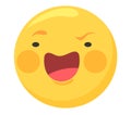 Yellow face emoji winking and sticking out tongue, playful emoji expression. Fun mobile communication, expressive face