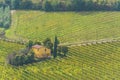 Yellow farmhouse in Tuscany