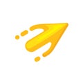 yellow fast arrow icon vector element concept design template