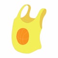 Yellow female tank top with basketball ball icon Royalty Free Stock Photo