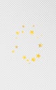 Yellow Festive Stars Vector Transparent