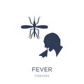 Yellow fever icon. Trendy flat vector Yellow fever icon on white