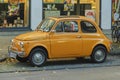 Yellow Fiat 500 from around 1960