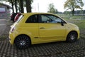 Yellow Fiat 500