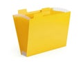 Yellow file folder, isolated on white background Royalty Free Stock Photo