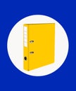 Yellow file Folder. ring binders . icon with yellow folder Royalty Free Stock Photo