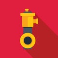 Yellow fire hydrant providing water access for firefighting Royalty Free Stock Photo