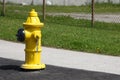 Yellow fire hydrant on the street of Toronto Ontario Canada Royalty Free Stock Photo