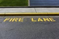 Yellow fire lane Royalty Free Stock Photo
