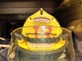 Yellow Firefighter Helmet, Junior, Rutherford, NJ, USA Royalty Free Stock Photo