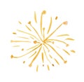 Yellow fireworks isolated Royalty Free Stock Photo