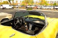 Yellow First Generation Corvette Interior Royalty Free Stock Photo
